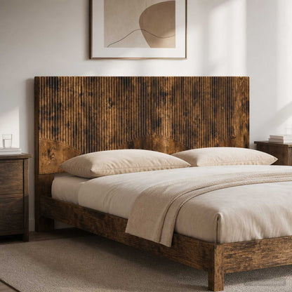 vidaXL Wall-Mounted Headboard HOORN Smoked Oak Engineered Wood 1