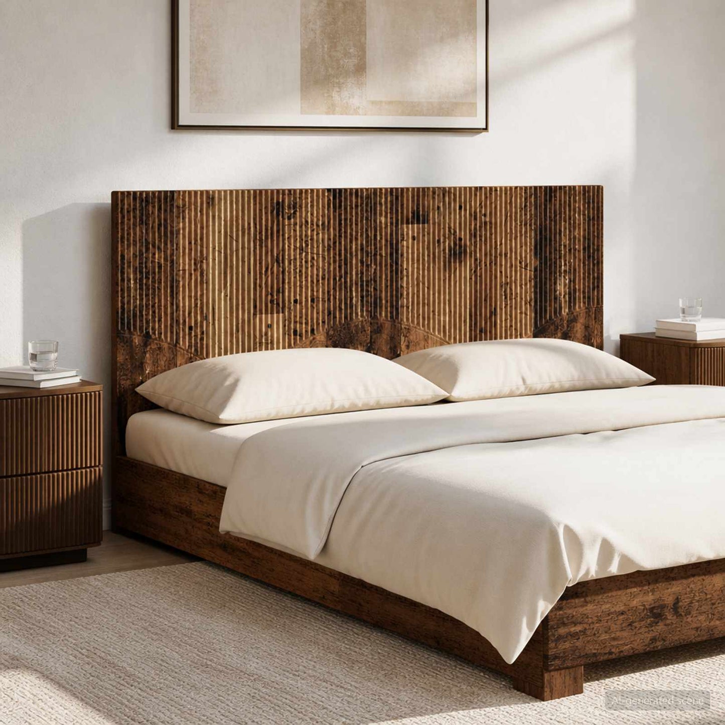 vidaXL Wall-Mounted Headboard HOORN Old Wood Engineered Wood 1