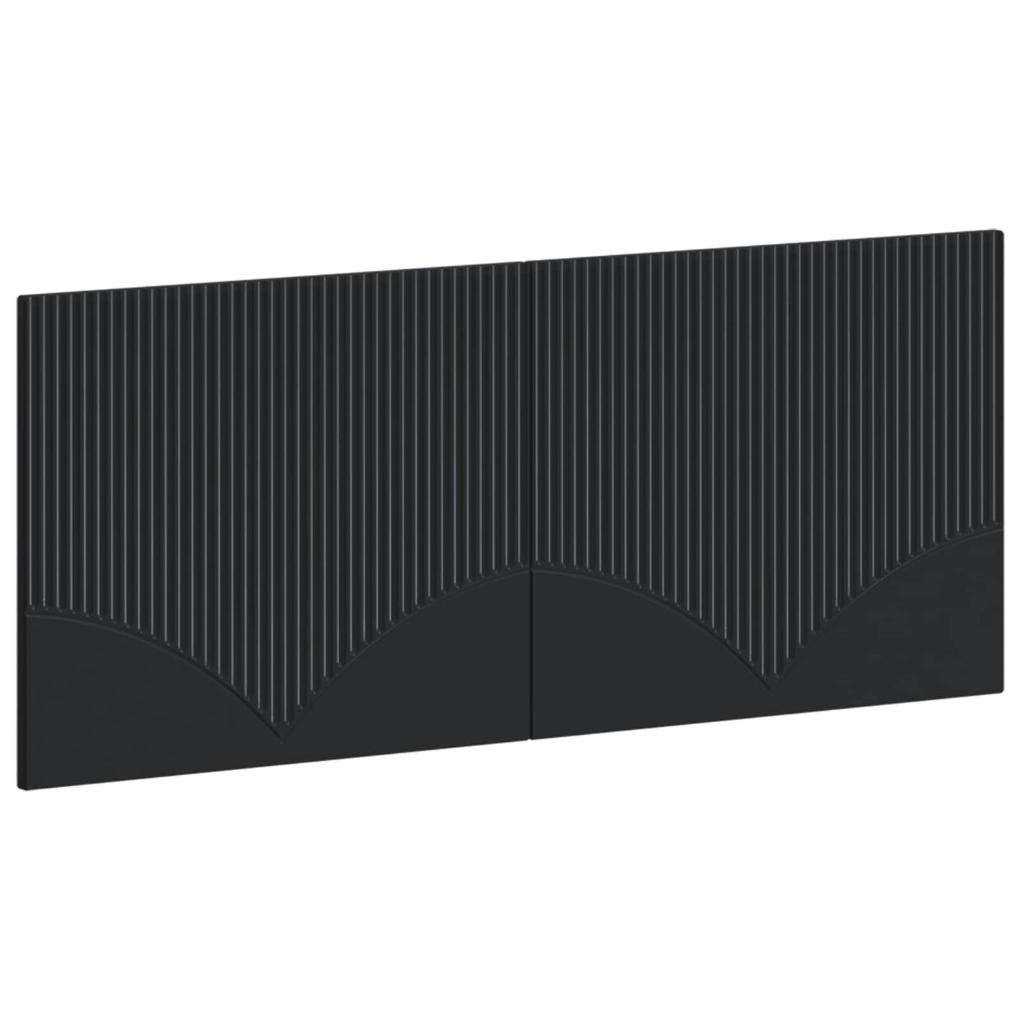 vidaXL Wall-Mounted Headboard HOORN Black Engineered Wood 2