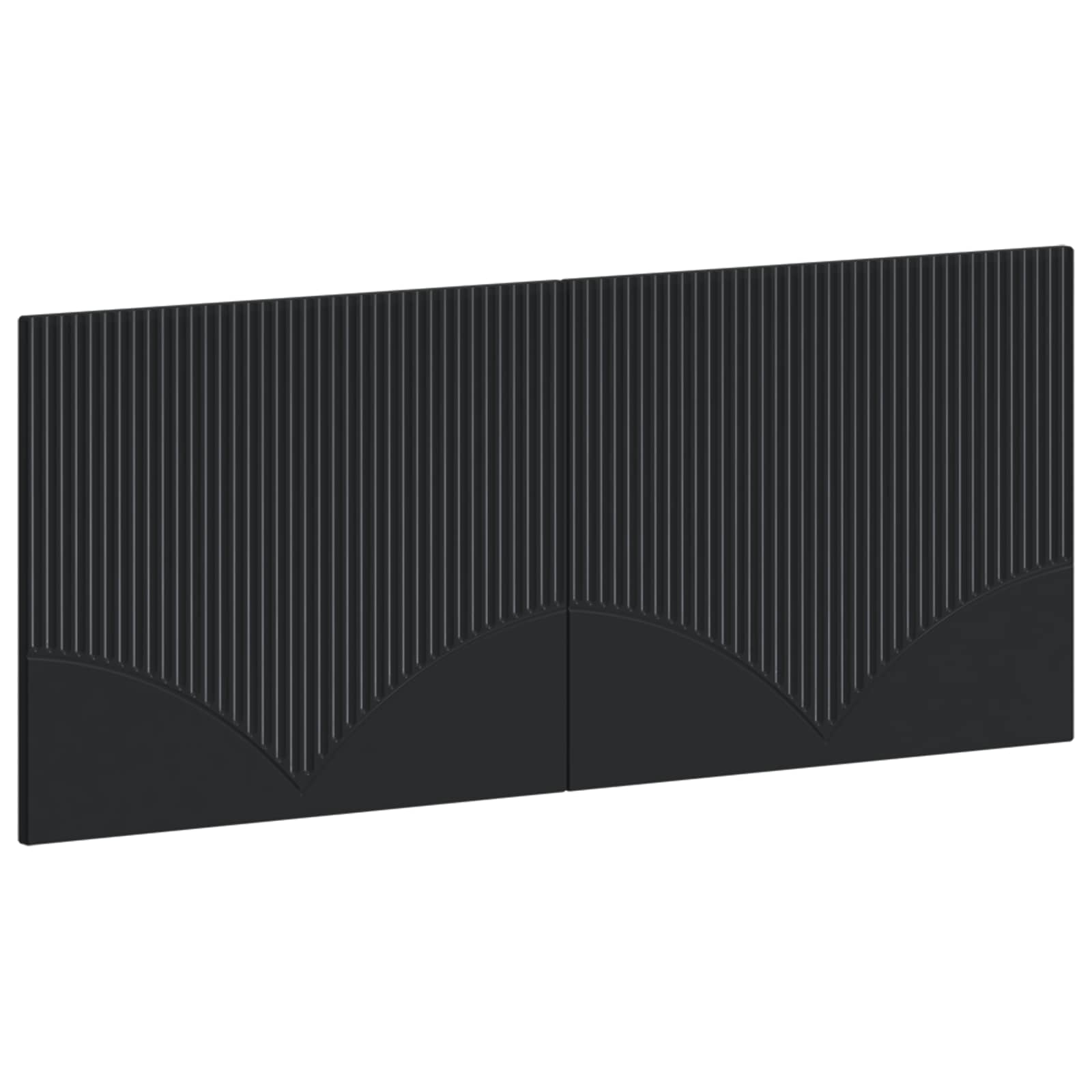 vidaXL Wall-Mounted Headboard HOORN Black Engineered Wood 2