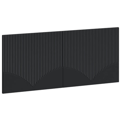 vidaXL Wall-Mounted Headboard HOORN Black Engineered Wood 2