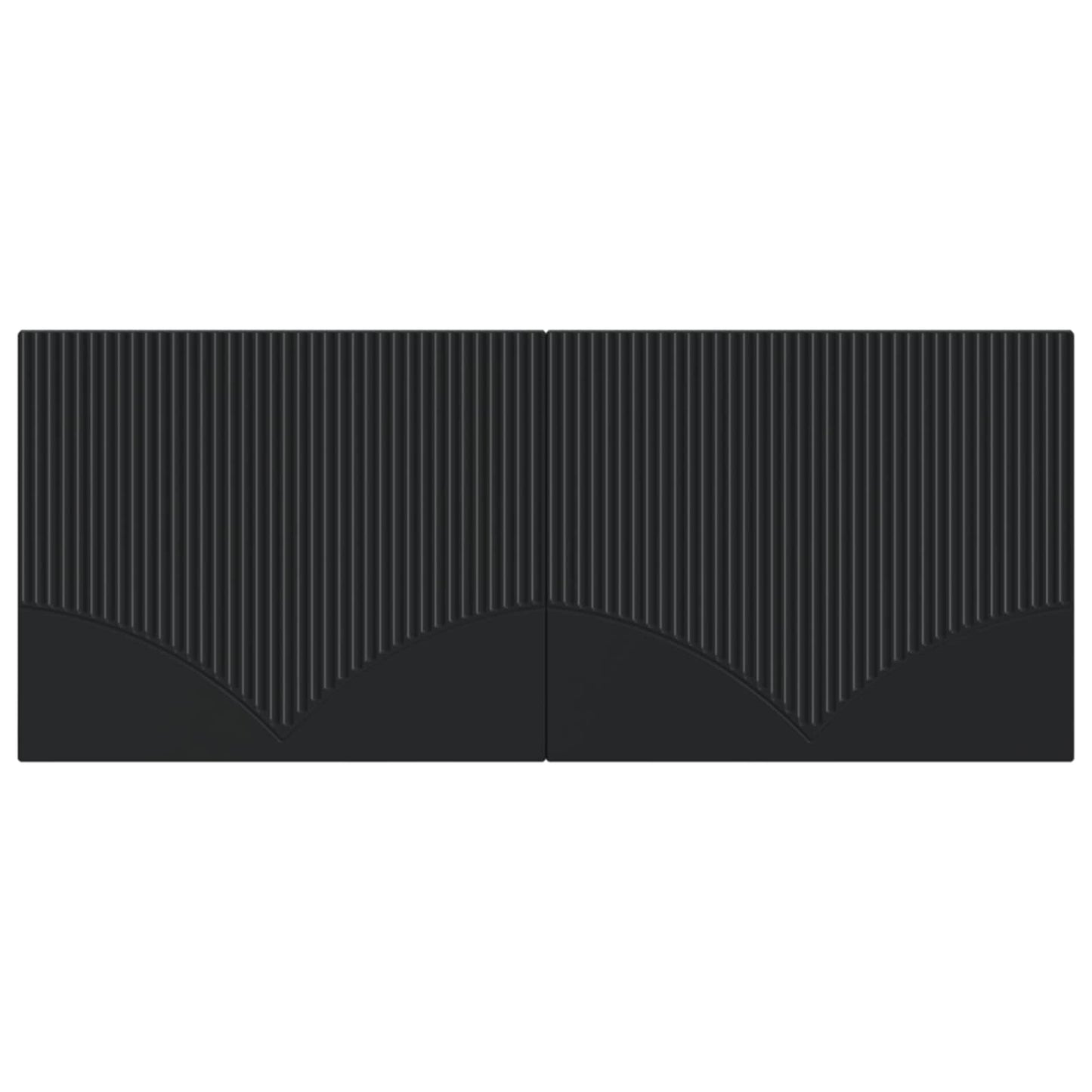 vidaXL Wall-Mounted Headboard HOORN Black Engineered Wood 3
