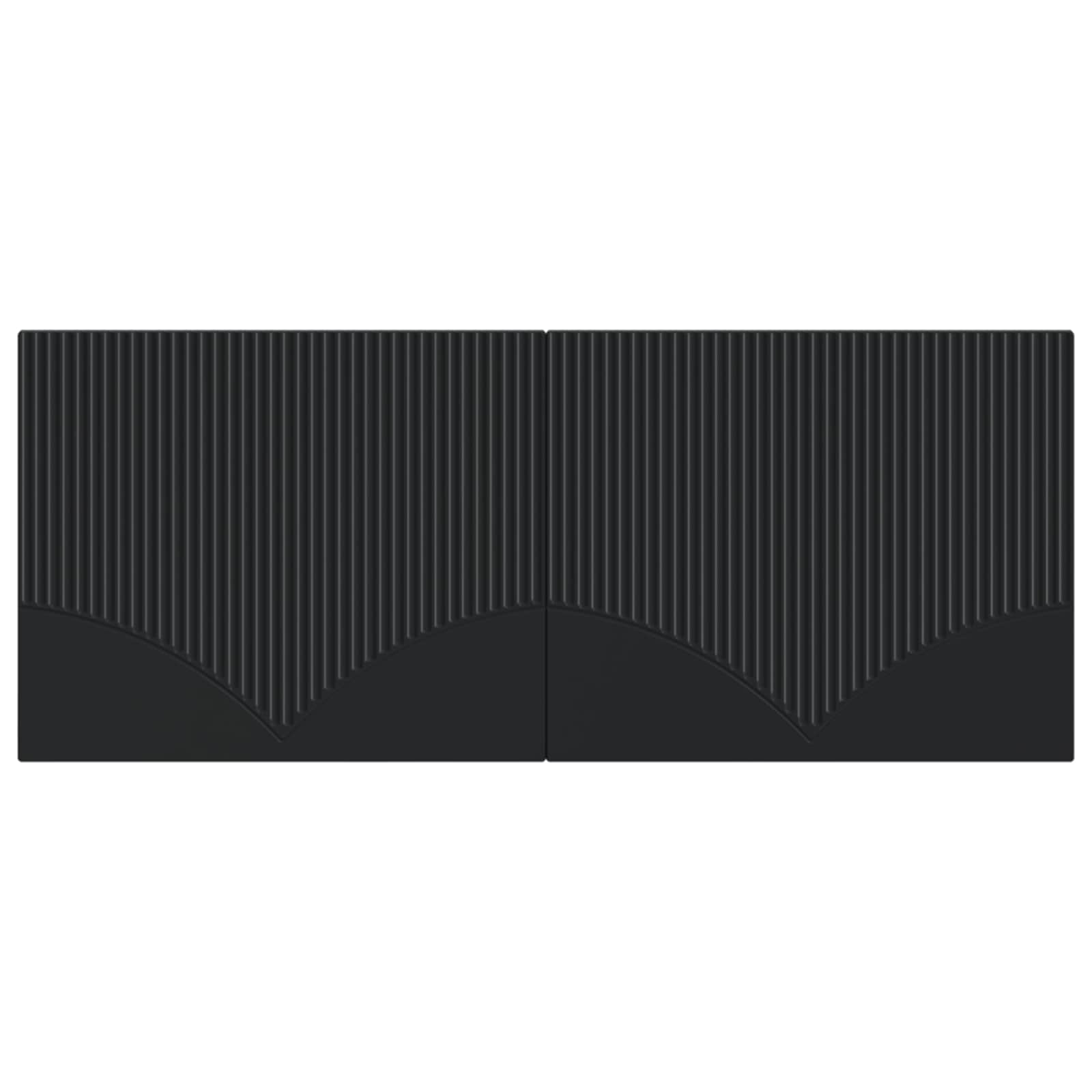 vidaXL Wall-Mounted Headboard HOORN Black Engineered Wood 3