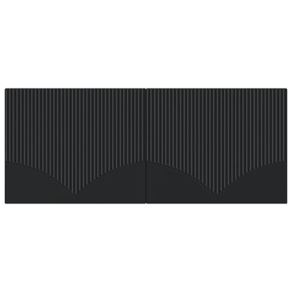 vidaXL Wall-Mounted Headboard HOORN Black Engineered Wood 3