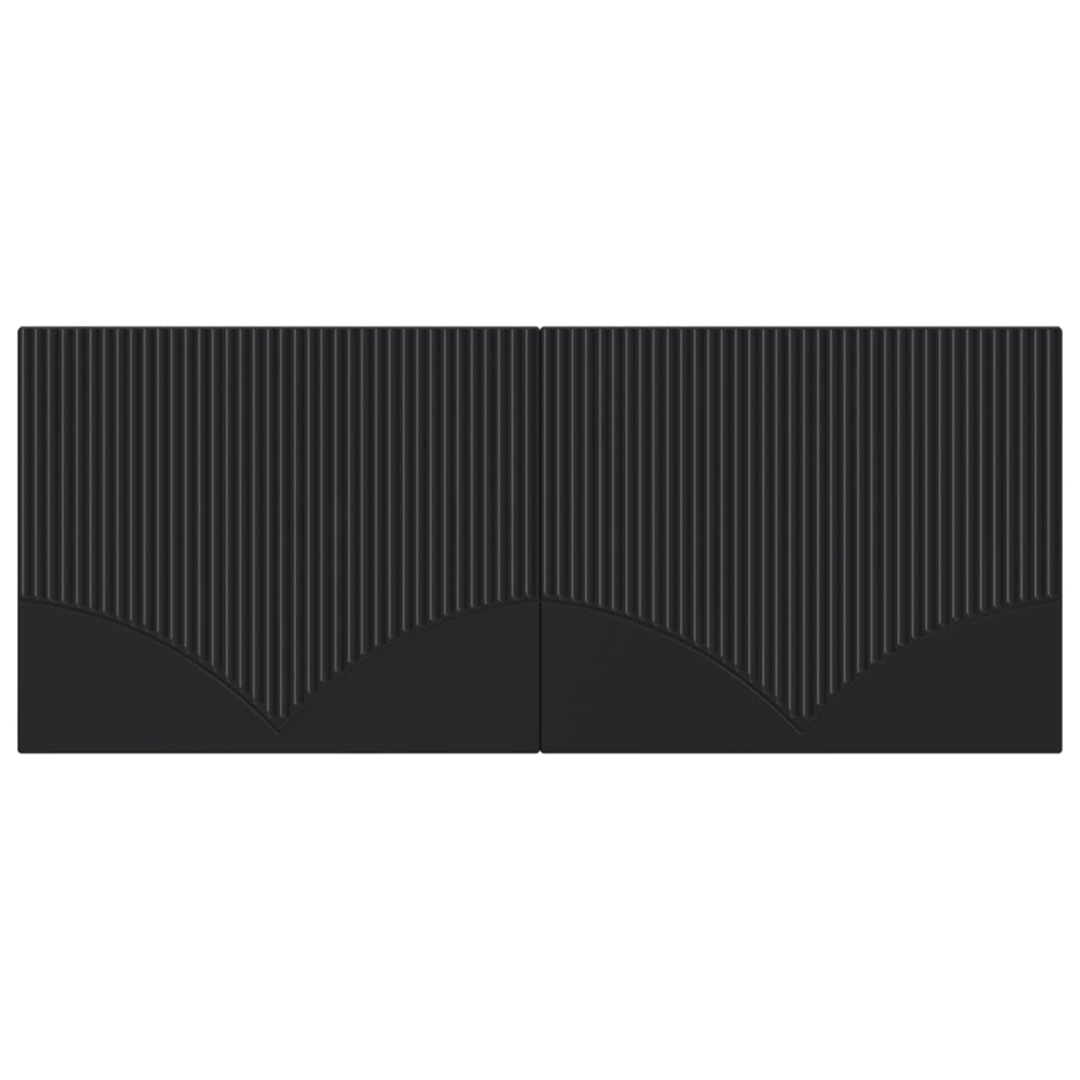Wall-Mounted Headboard HOORN Engineered Wood Width 120 cm Black
