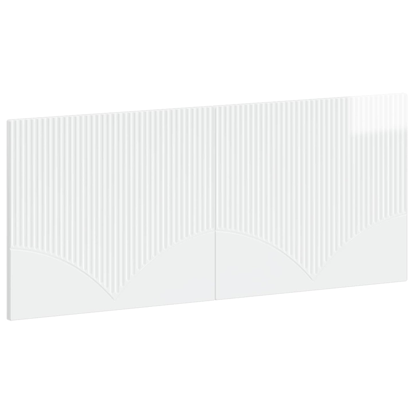 vidaXL Wall-Mounted Headboard HOORN High Gloss White Engineered Wood 2