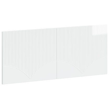 vidaXL Wall-Mounted Headboard HOORN High Gloss White Engineered Wood 2