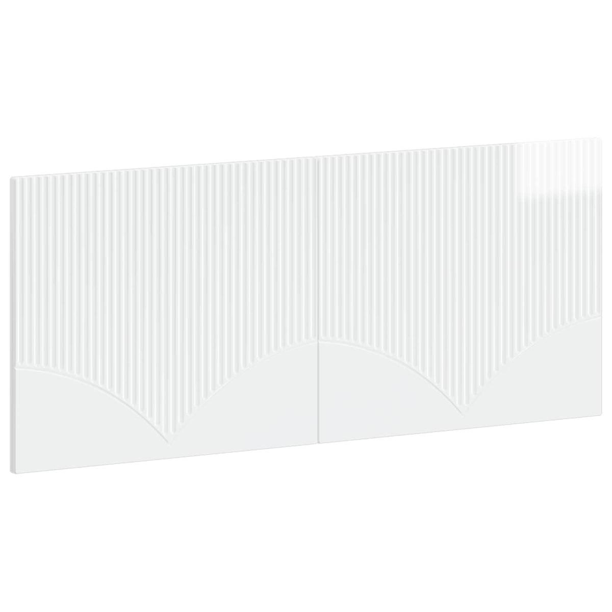 Wall-Mounted Headboard HOORN Engineered Wood Width 120 cm High gloss white