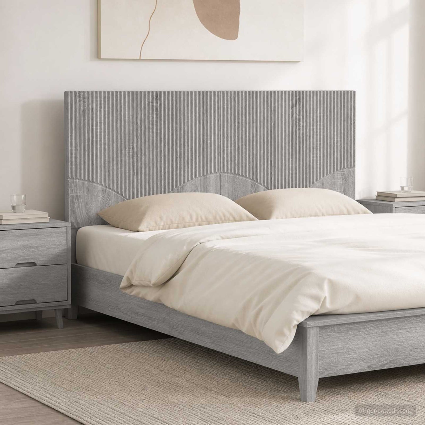 vidaXL Wall-Mounted Headboard HOORN Grey Sonoma Engineered Wood 1