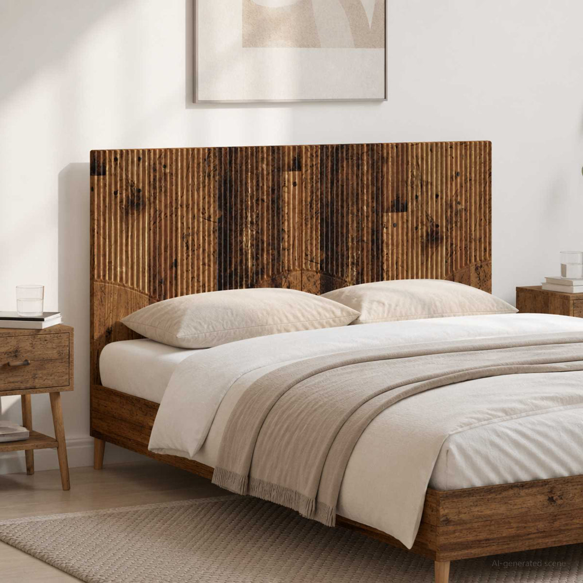 vidaXL Wall-Mounted Headboard HOORN Engineered Wood Width 120 cm