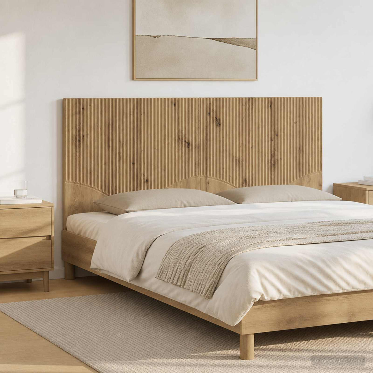 vidaXL Wall-Mounted Headboard HOORN Engineered Wood Width 120 cm