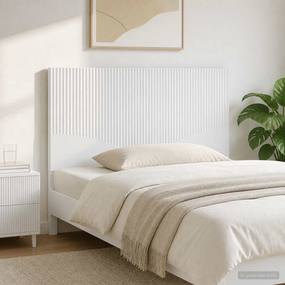vidaXL Wall-Mounted Headboard HOORN White Engineered Wood 1