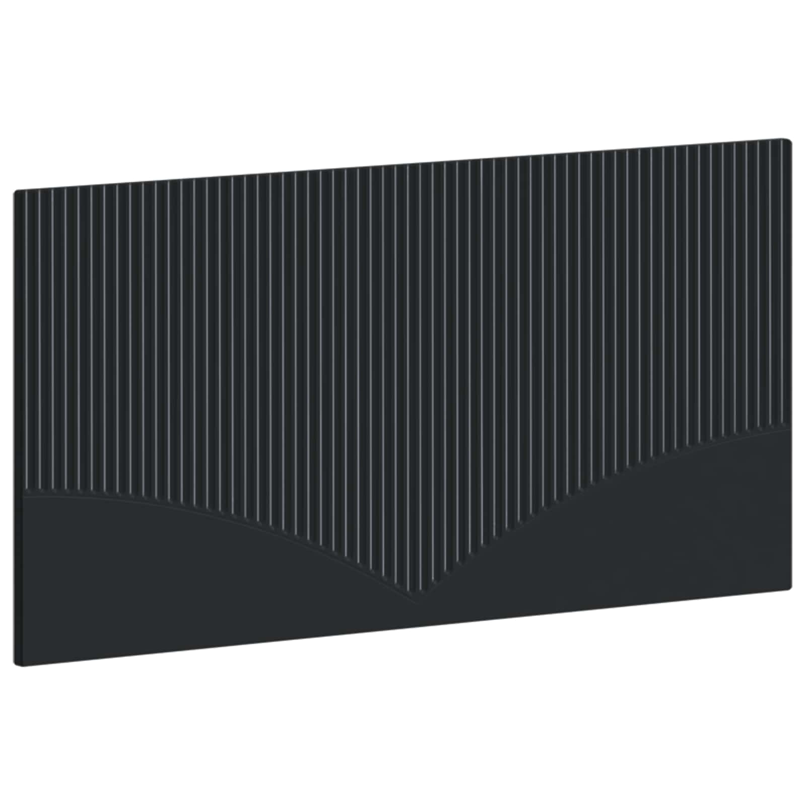 vidaXL Wall-Mounted Headboard HOORN Black Engineered Wood 2