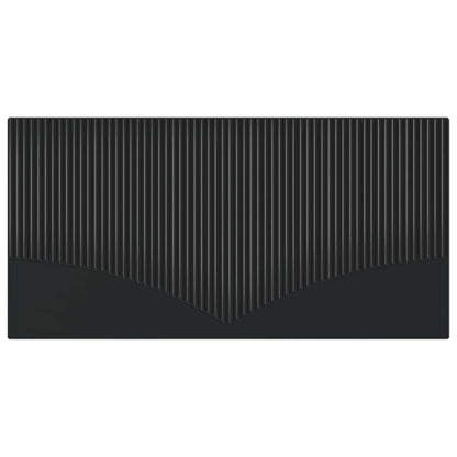 vidaXL Wall-Mounted Headboard HOORN Black Engineered Wood 3