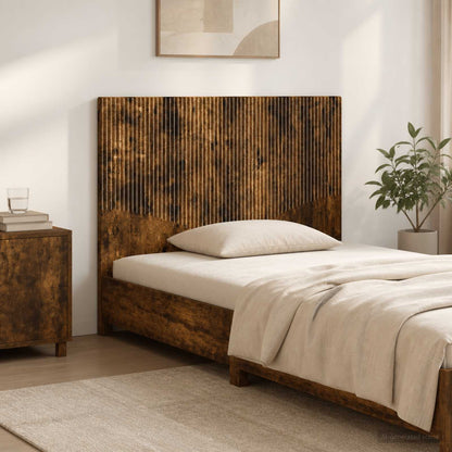 vidaXL Wall-Mounted Headboard HOORN Smoked Oak Engineered Wood 1