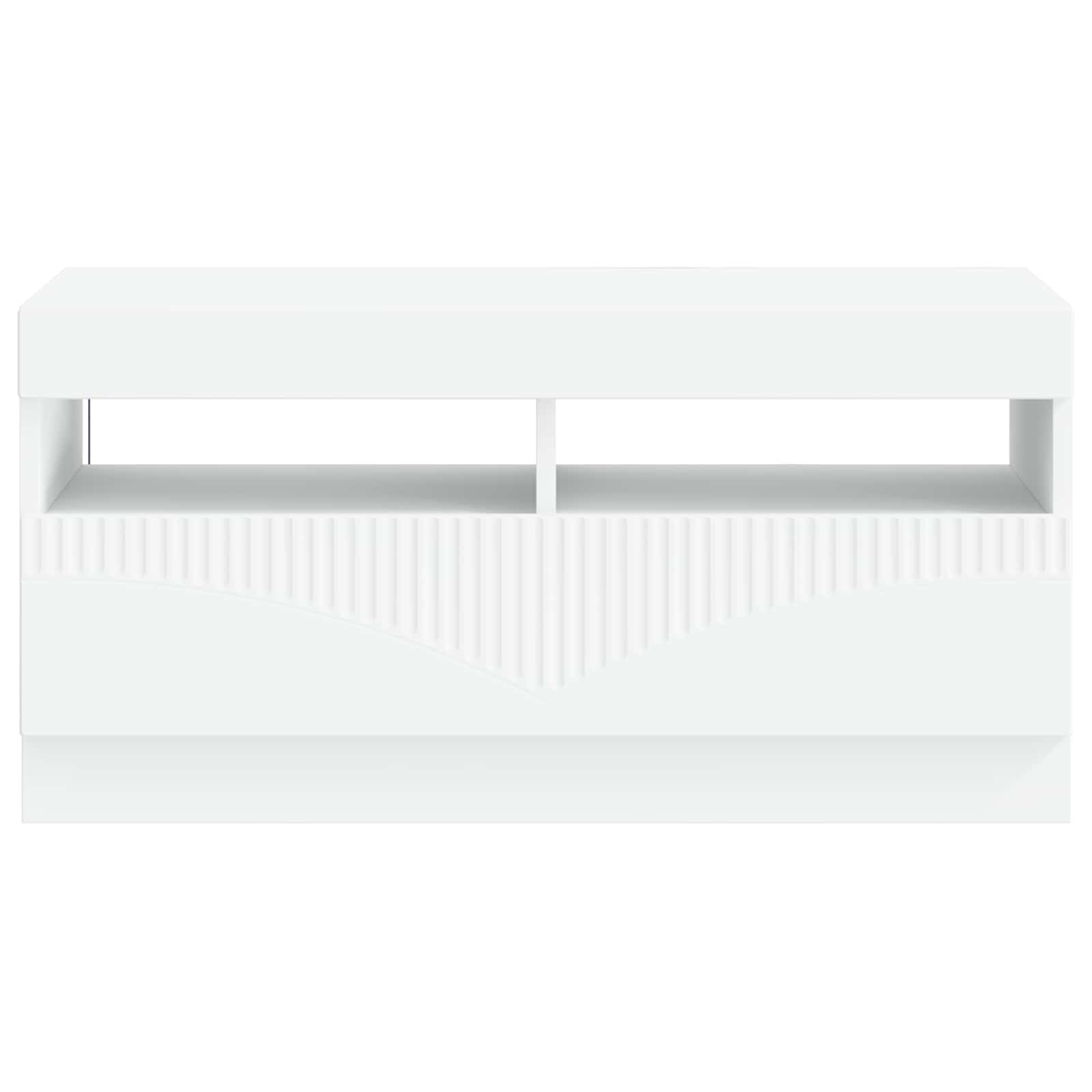 vidaXL LED TV Cabinet White Engineered Wood 6