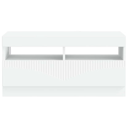vidaXL LED TV Cabinet White Engineered Wood 6