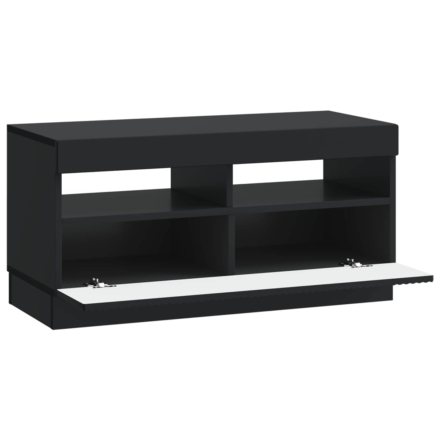 vidaXL LED TV Cabinet Black Engineered Wood 5
