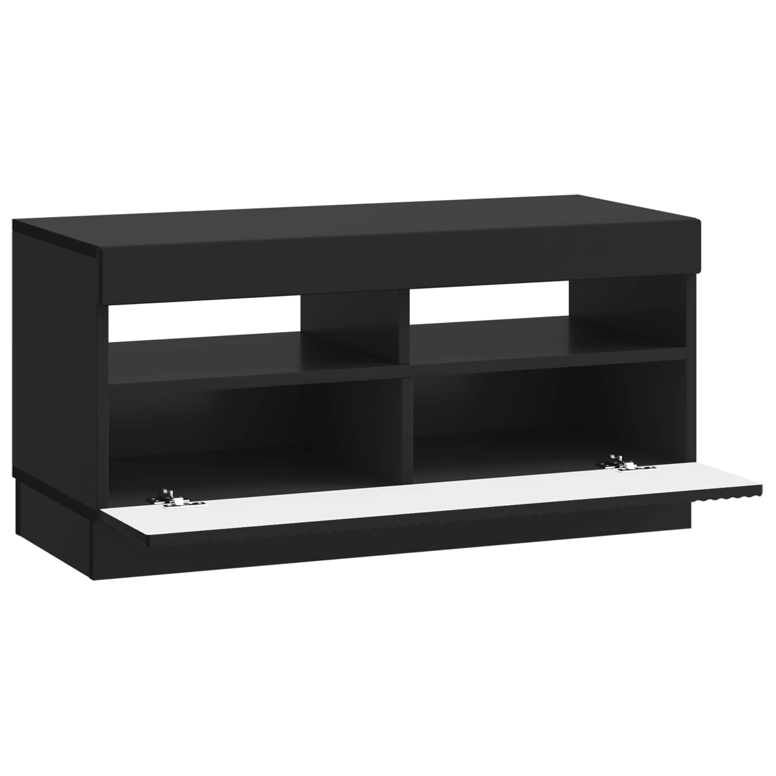 vidaXL LED TV Cabinet Black Engineered Wood 5