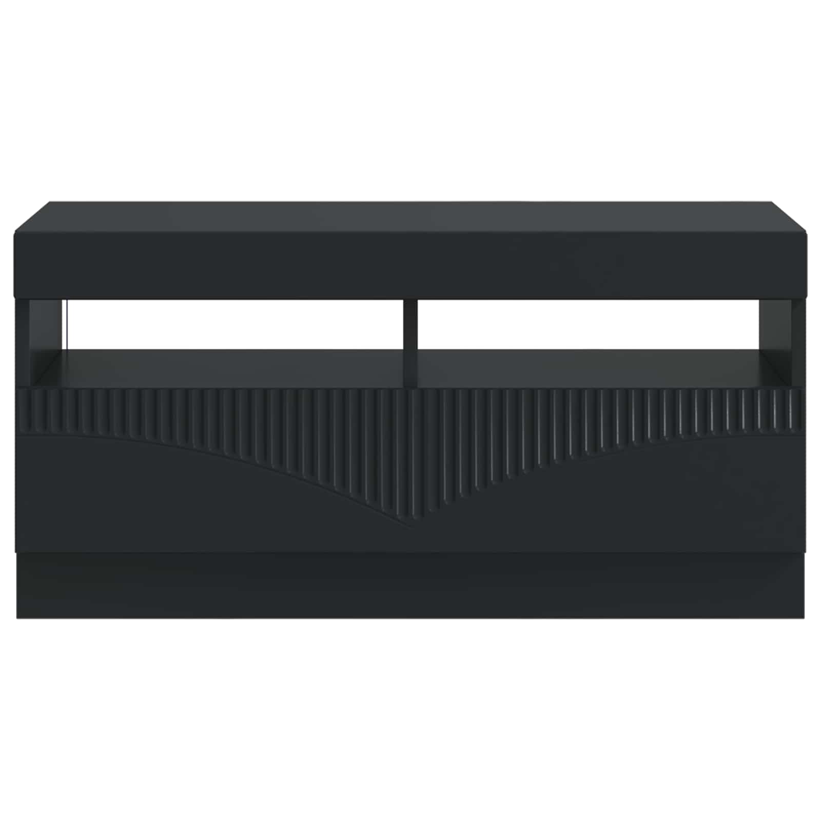 vidaXL LED TV Cabinet Black Engineered Wood 6