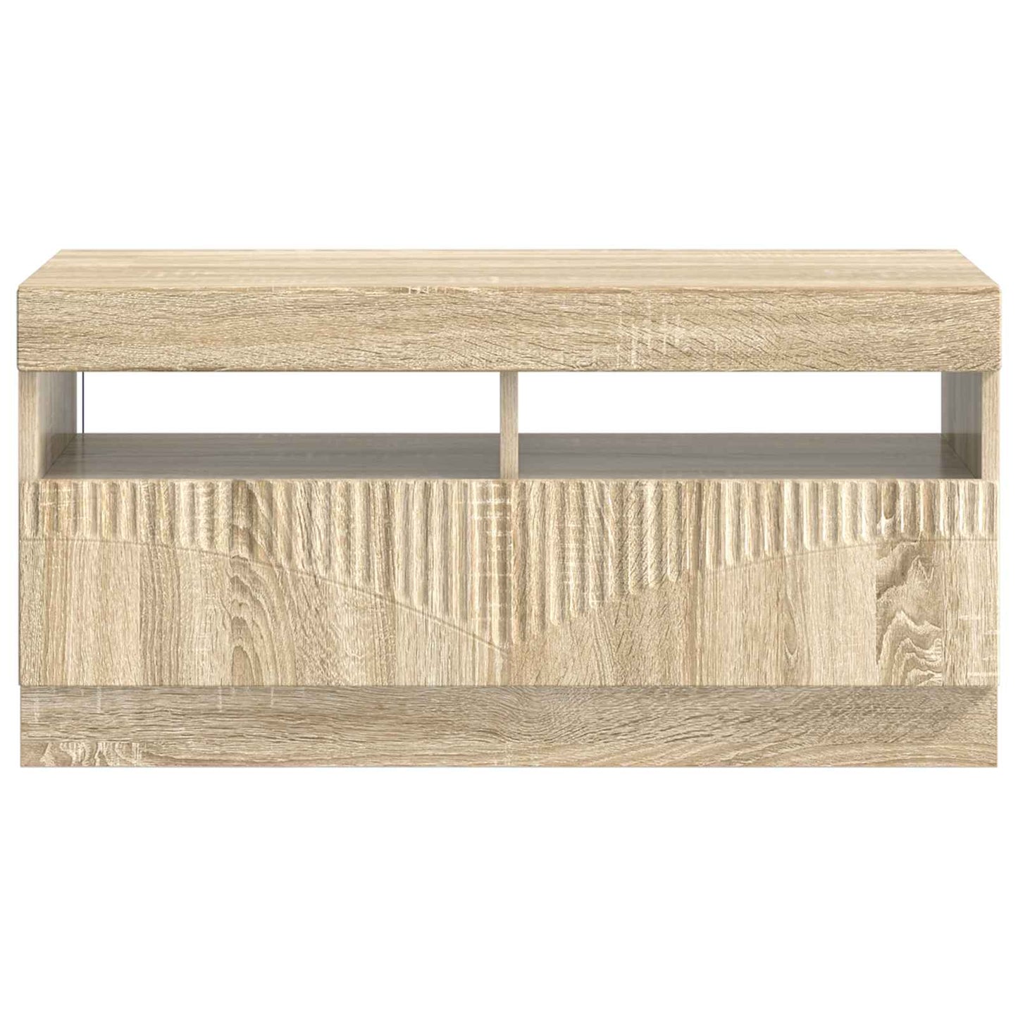 vidaXL LED TV Cabinet Sonoma Oak Engineered Wood 6