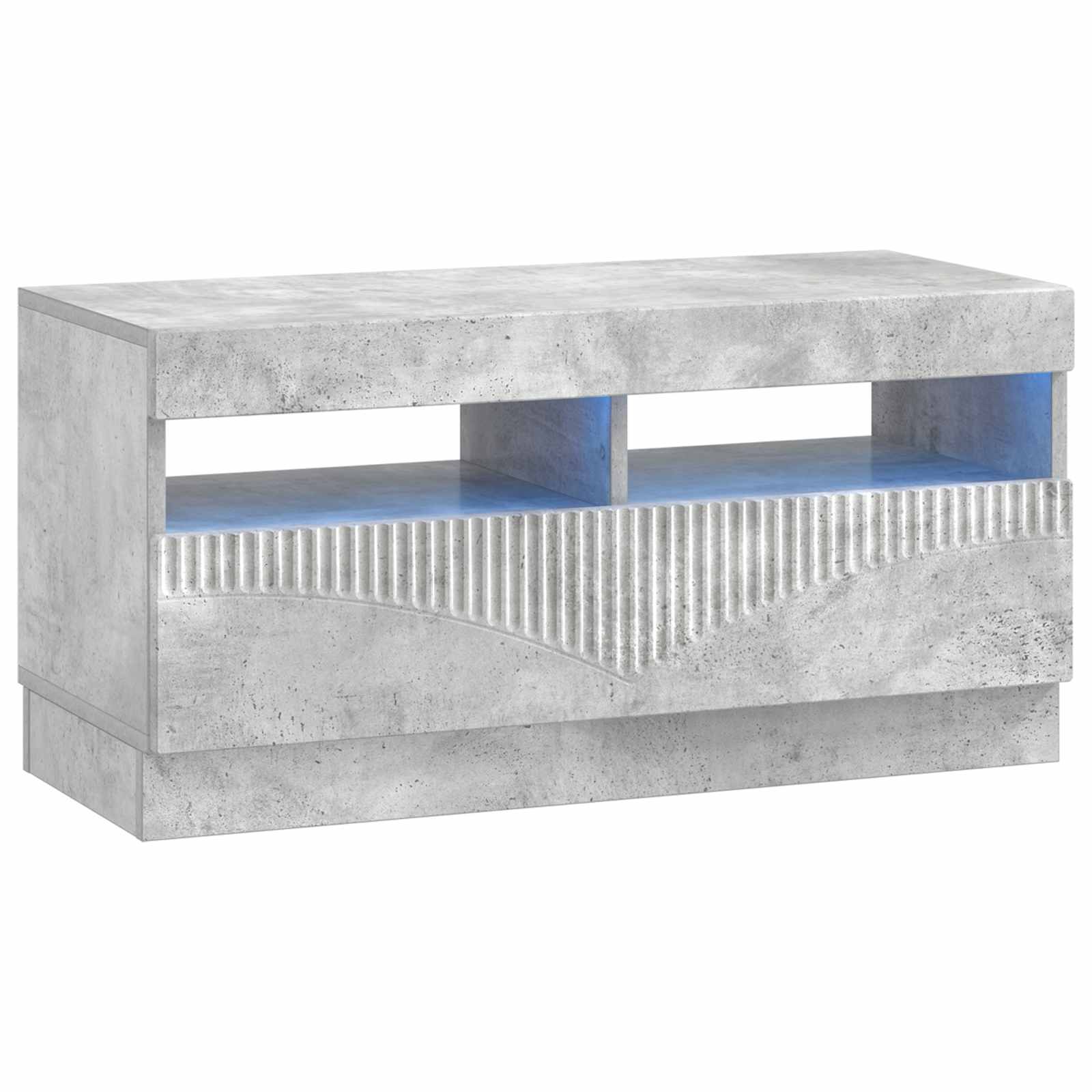 vidaXL LED TV Cabinet Concrete Grey Engineered Wood 2