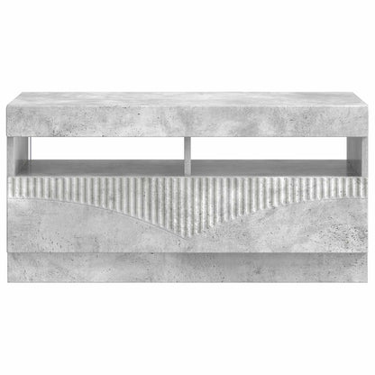 vidaXL LED TV Cabinet Concrete Grey Engineered Wood 6