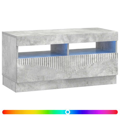vidaXL LED TV Cabinet Concrete Grey Engineered Wood 3