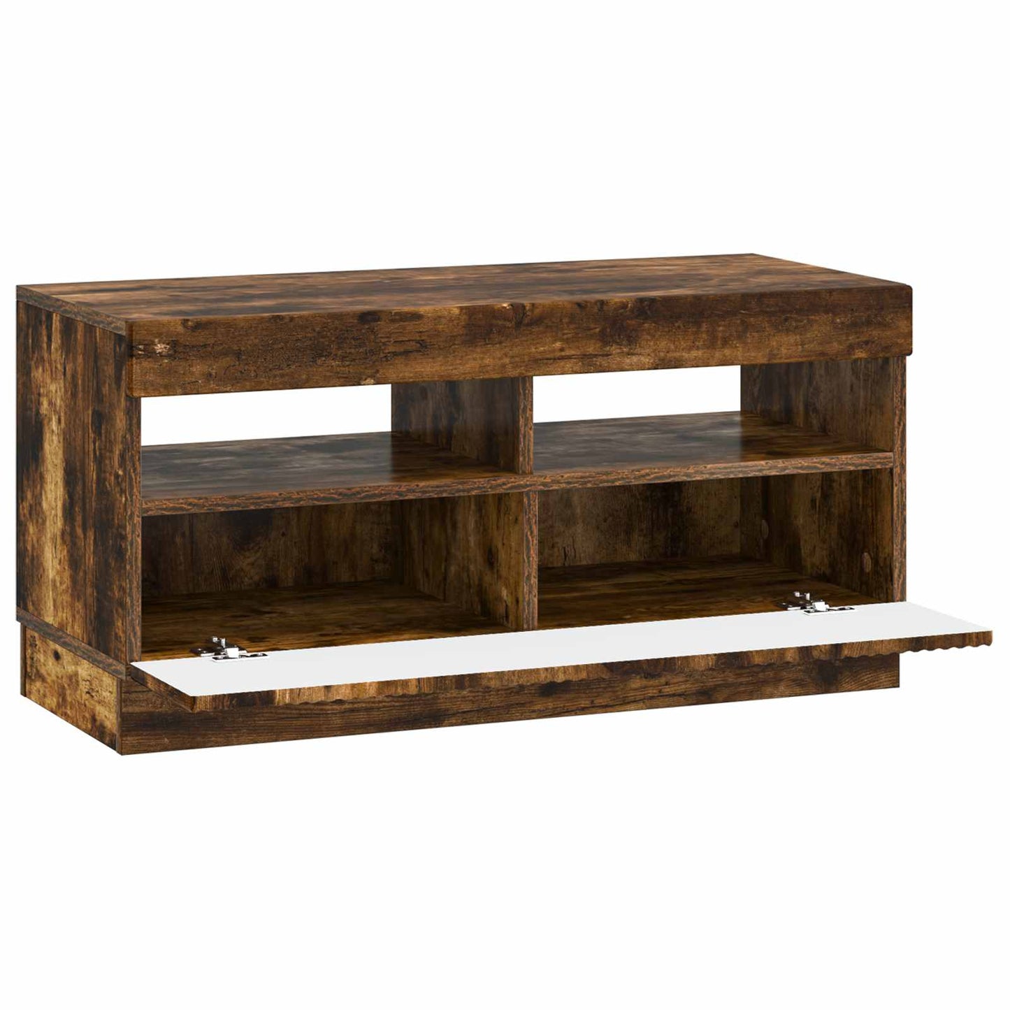 vidaXL LED TV Cabinet Smoked Oak Engineered Wood 5