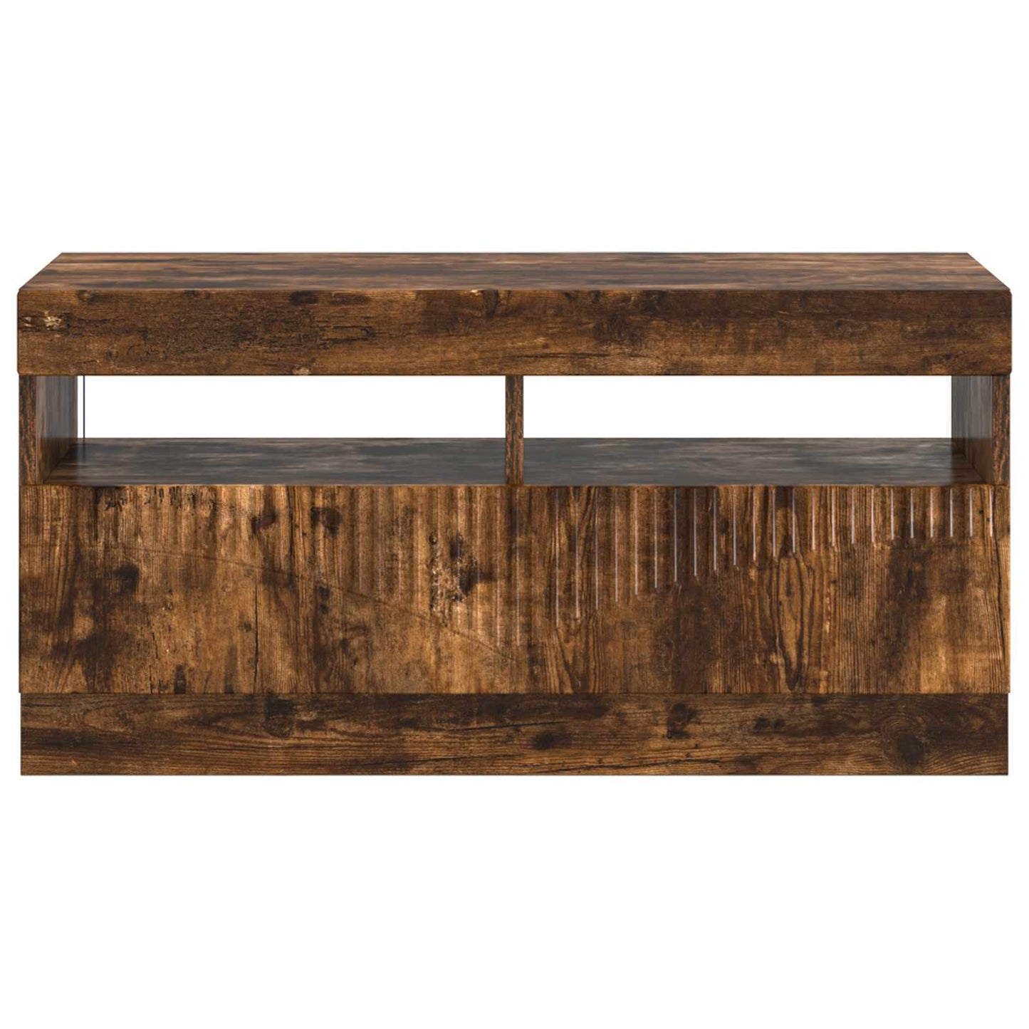 vidaXL LED TV Cabinet Smoked Oak Engineered Wood 6