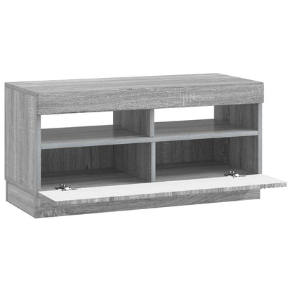 vidaXL LED TV Cabinet Grey Sonoma Engineered Wood 5