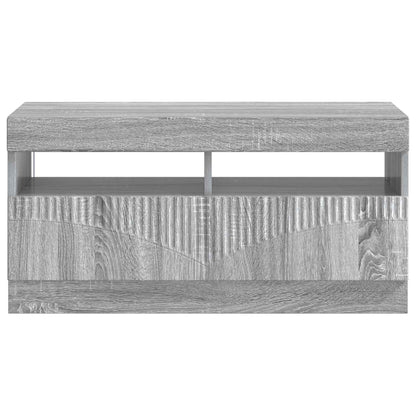 vidaXL LED TV Cabinet Grey Sonoma Engineered Wood 6