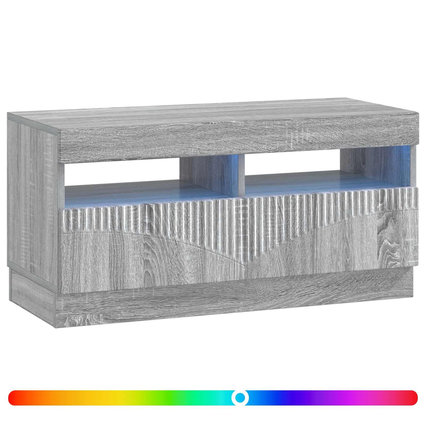vidaXL LED TV Cabinet Grey Sonoma Engineered Wood 3