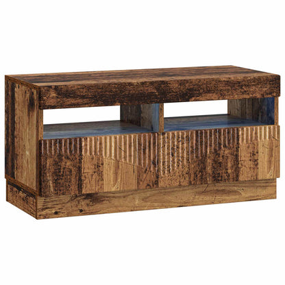 vidaXL LED TV Cabinet Old Wood Engineered Wood 2