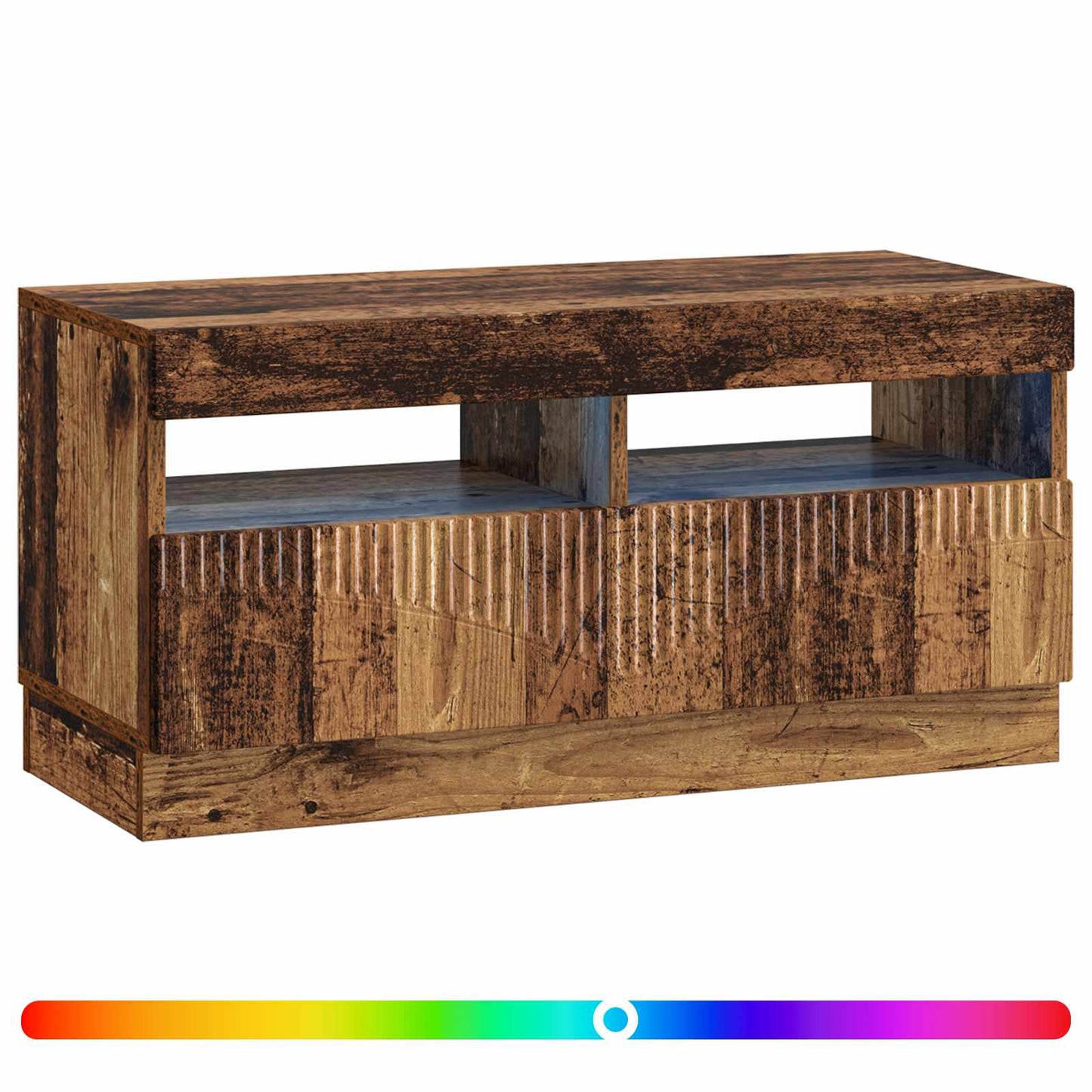 vidaXL LED TV Cabinet Old Wood Engineered Wood 3