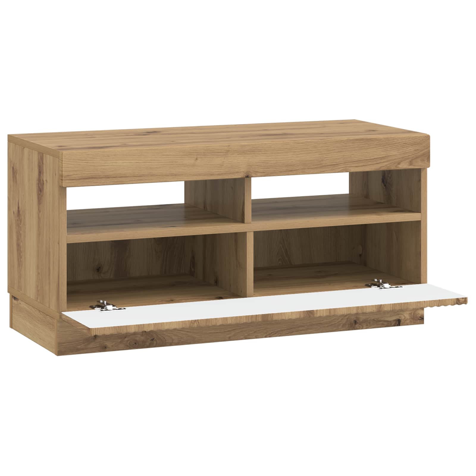 vidaXL LED TV Cabinet Artisan Oak Engineered Wood 5