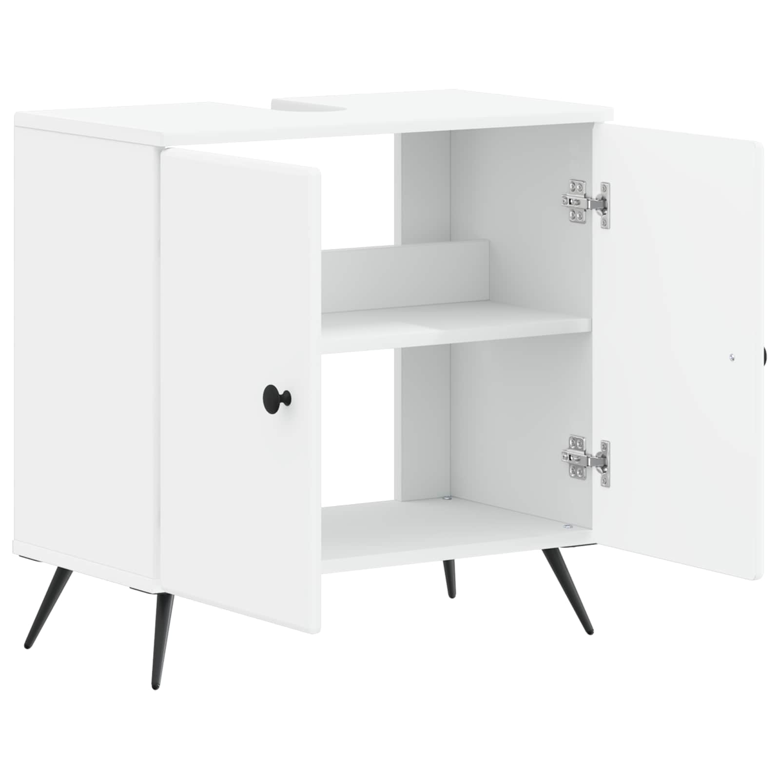 vidaXL Bathroom Sink Cabinet BREDA White 59.5 x 31.5x 59 cm 3