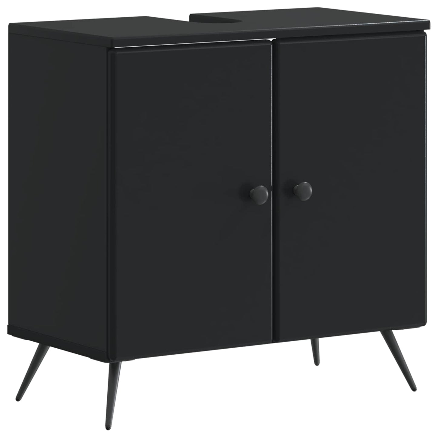 vidaXL Bathroom Sink Cabinet BREDA Black 59.5 x 31.5x 59 cm 2