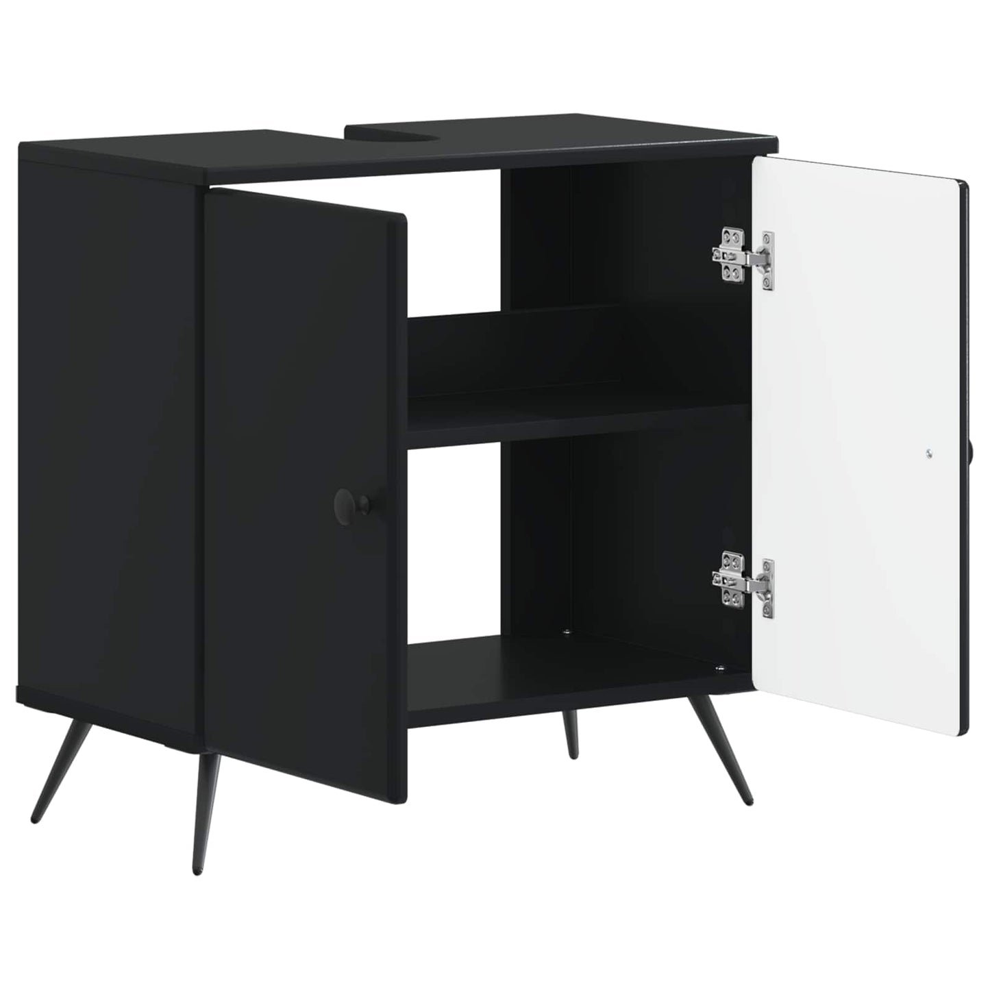 vidaXL Bathroom Sink Cabinet BREDA Black 59.5 x 31.5x 59 cm 3