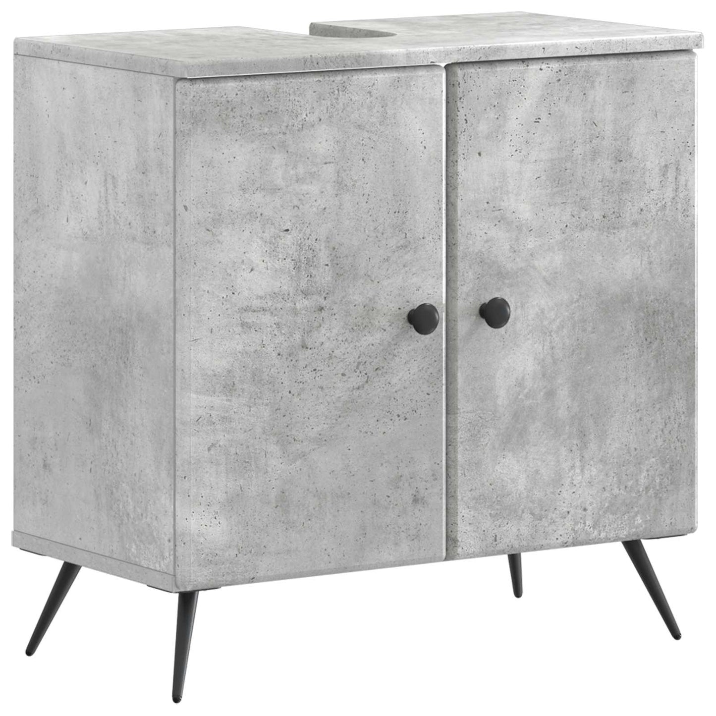 vidaXL Bathroom Sink Cabinet BREDA Concrete Grey 59.5 x 31.5x 59 cm 2