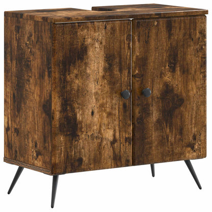 vidaXL Bathroom Sink Cabinet BREDA Smoked Oak 59.5 x 31.5x 59 cm 2