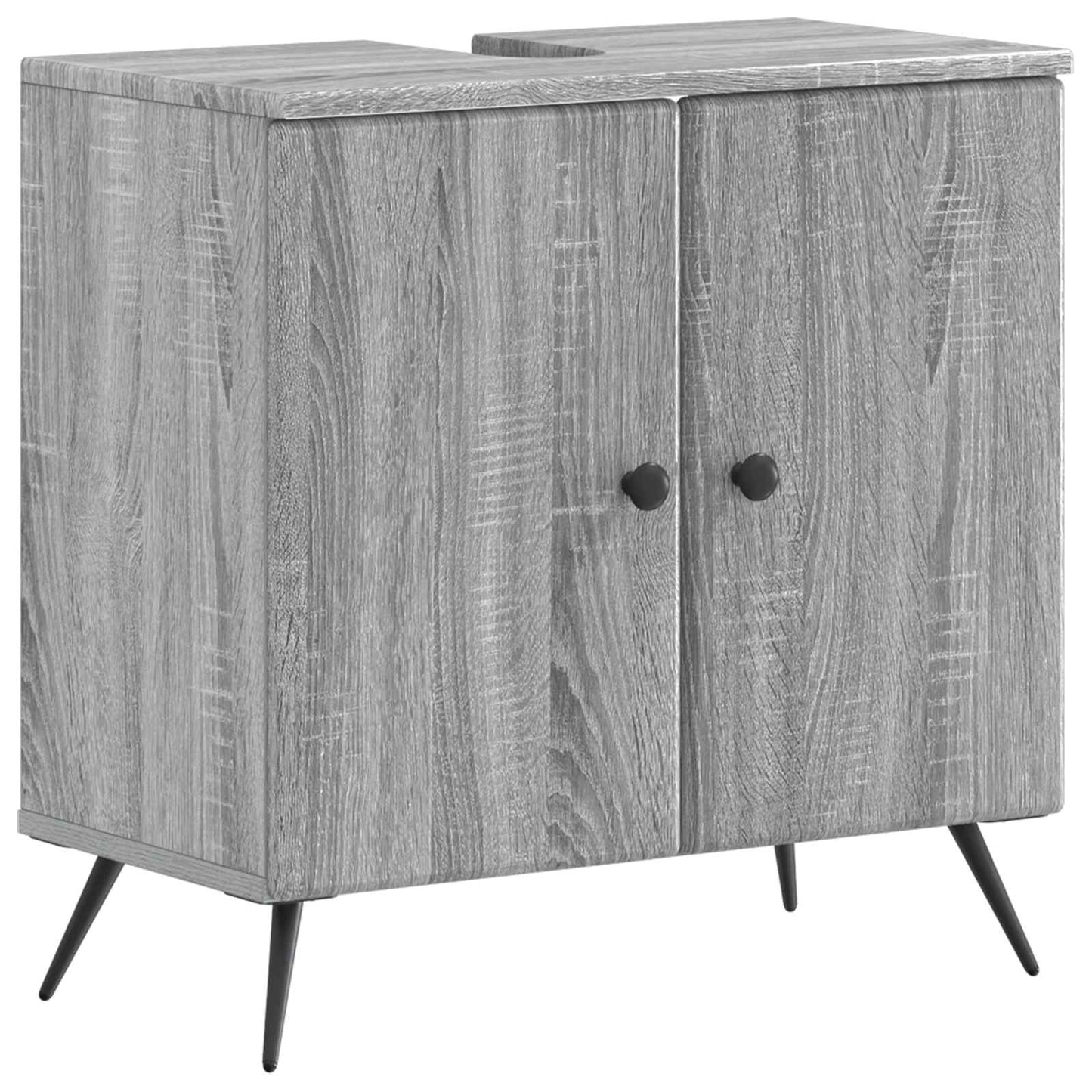 vidaXL Bathroom Sink Cabinet BREDA Grey Sonoma 59.5 x 31.5x 59 cm 2