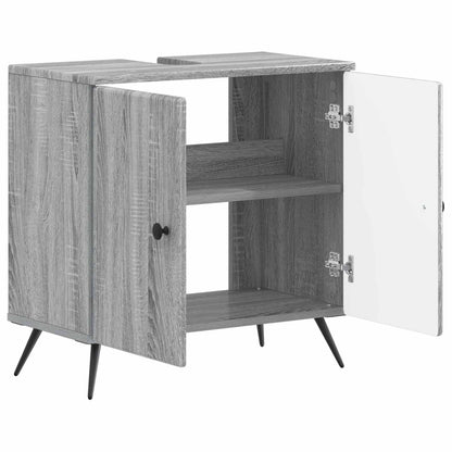 vidaXL Bathroom Sink Cabinet BREDA Grey Sonoma 59.5 x 31.5x 59 cm 3