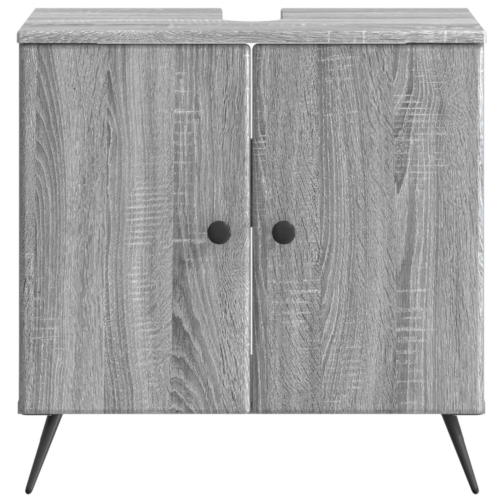vidaXL Bathroom Sink Cabinet BREDA Grey Sonoma 59.5 x 31.5x 59 cm 4