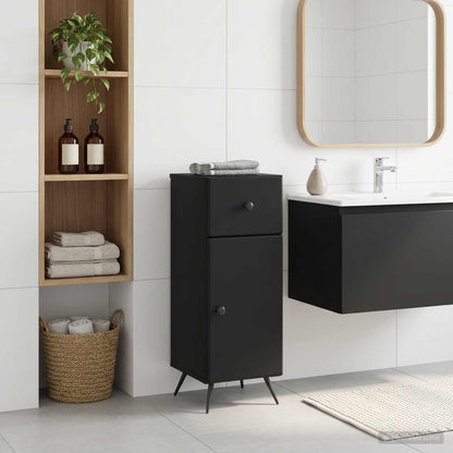 vidaXL Bathroom Storage Cainet BREDA Black 30 x 31 x 80 cm 1