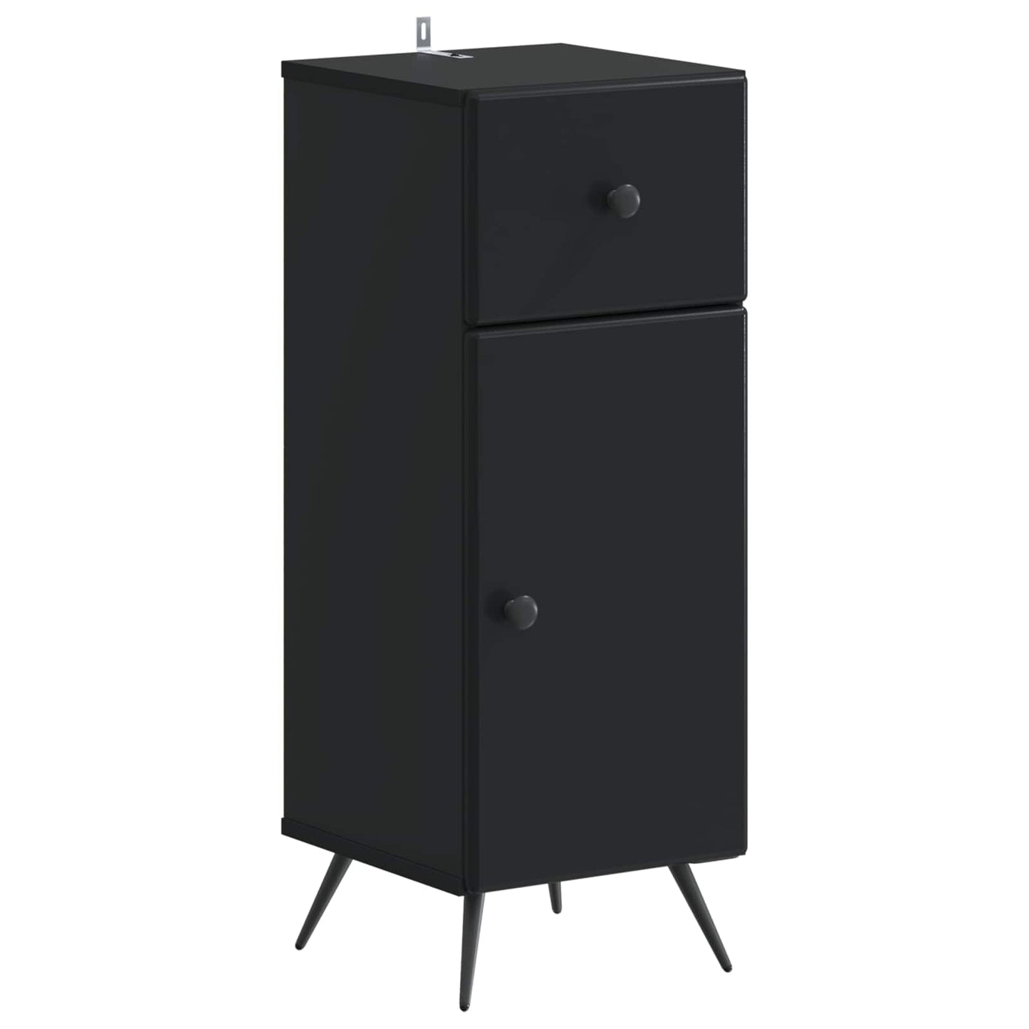 vidaXL Bathroom Storage Cainet BREDA Black 30 x 31 x 80 cm 2