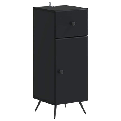 vidaXL Bathroom Storage Cainet BREDA Black 30 x 31 x 80 cm 2