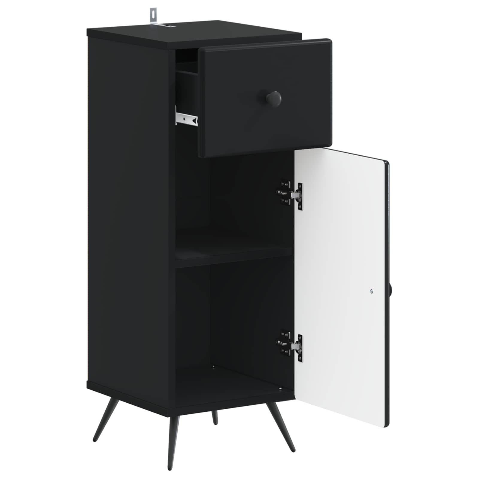 vidaXL Bathroom Storage Cainet BREDA Black 30 x 31 x 80 cm 3