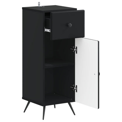 vidaXL Bathroom Storage Cainet BREDA Black 30 x 31 x 80 cm 3