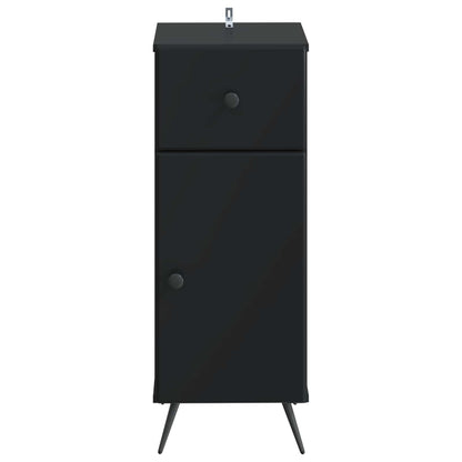 vidaXL Bathroom Storage Cainet BREDA Black 30 x 31 x 80 cm 4